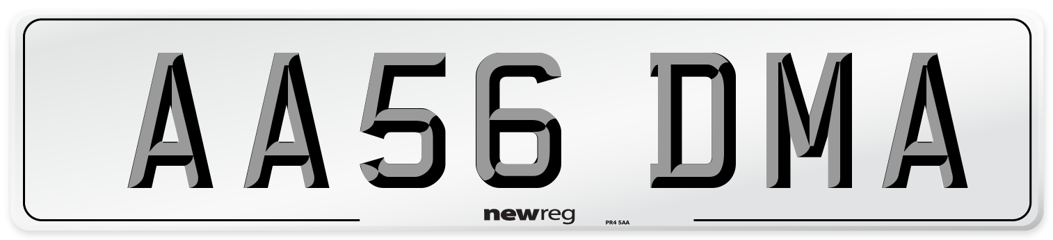 AA56 DMA Number Plate from New Reg